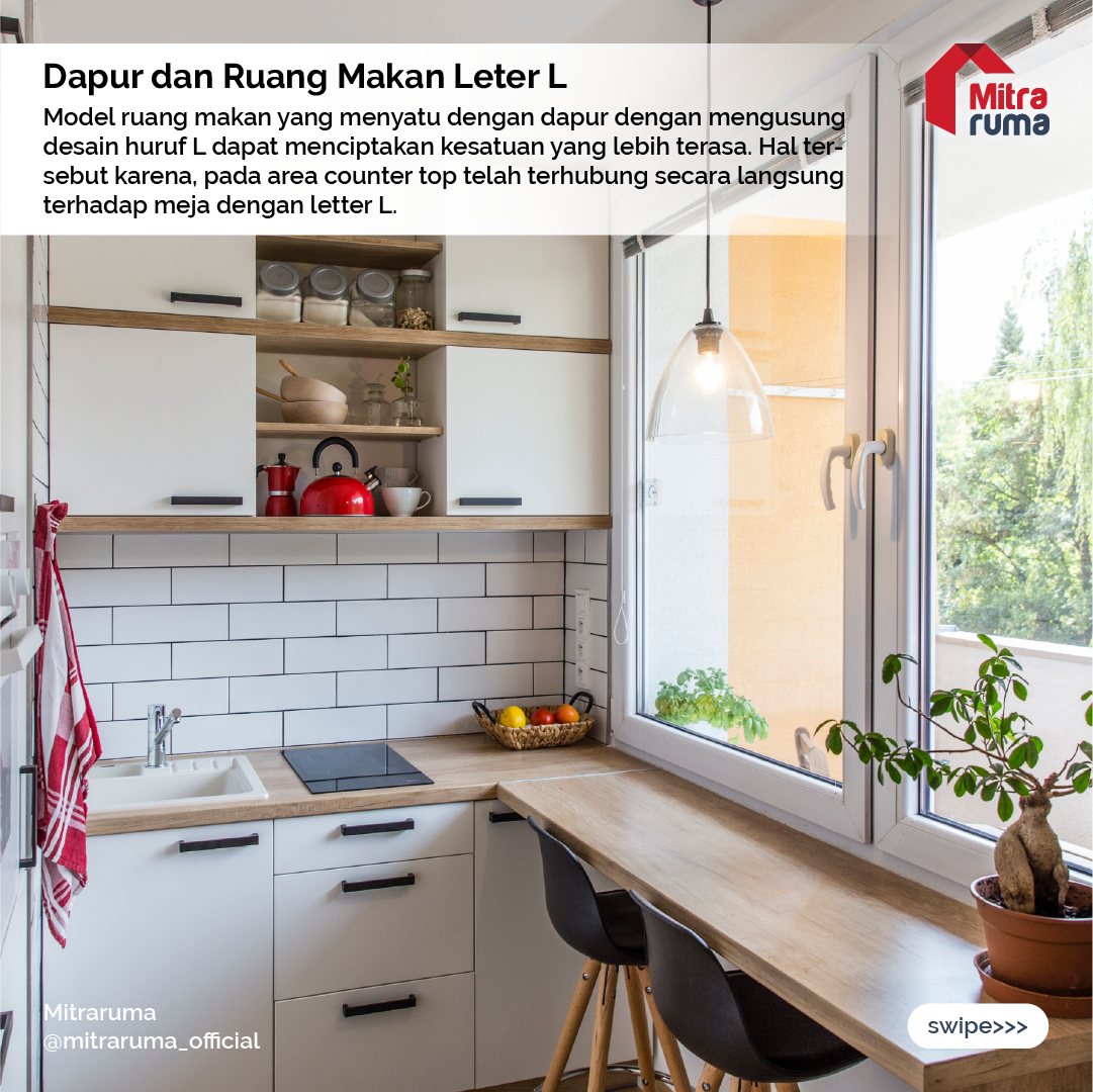contoh dapur dan ruang makan letter l